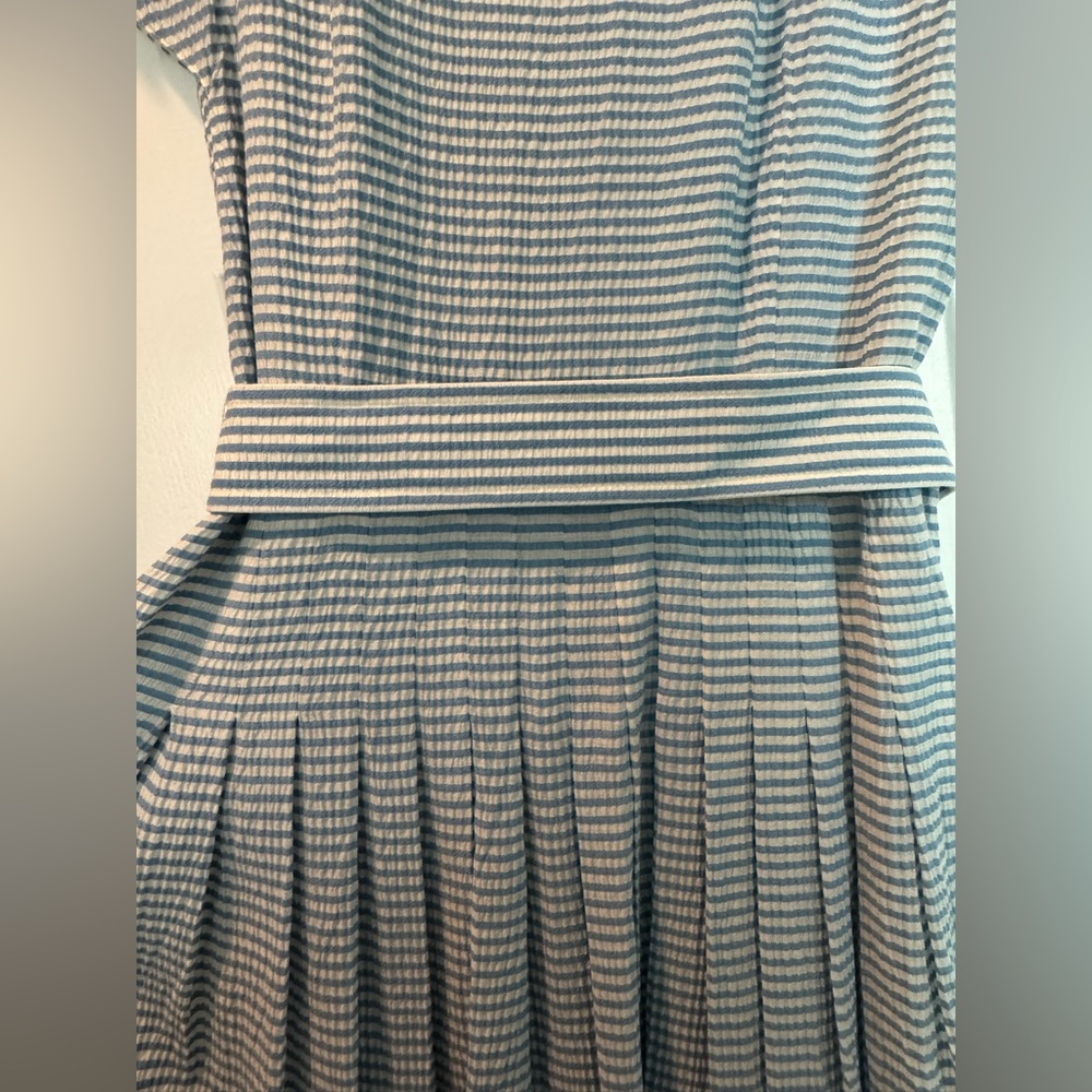 Akris Punto Midi Length Snap Front Belted Shirtdress - Picture 12 of 15